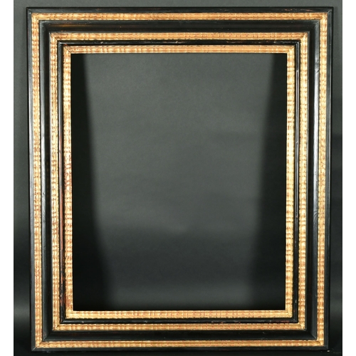 487 - 20th Century English School. A Gilt and Black Carved Wood Frame, rebate 24