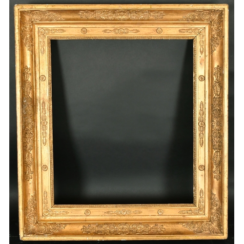 490 - 19th Century French School. A Gilt Composition Empire Frame, rebate 21.5