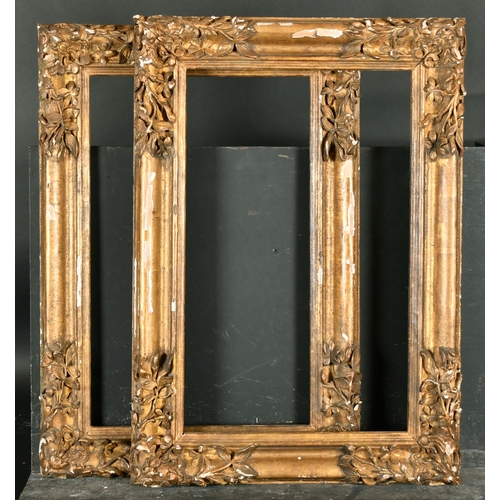 491 - Late 18th Century French School. A Pair of Carved Giltwood Frames, rebate 21