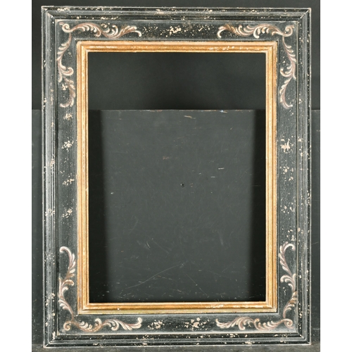 493 - 20th Century English School. A Gilt and Black Painted Plate Frame, rebate 20