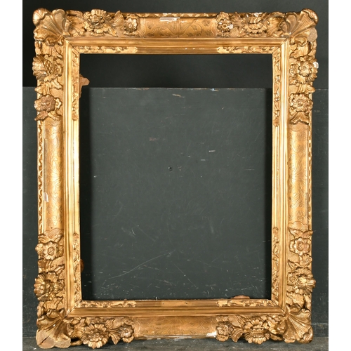 494 - 18th Century French School. A Carved Giltwood and Painted Louis Frame, rebate 19