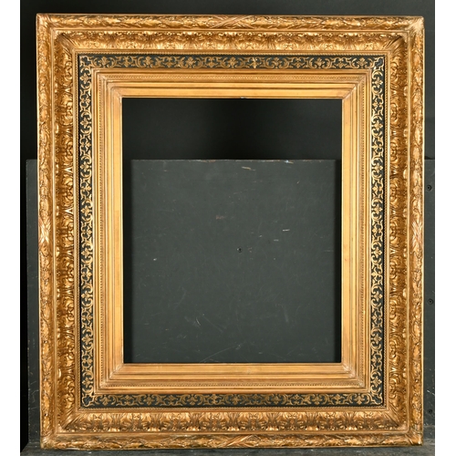 496 - 19th Century American School. A Gilt Composition Frame, with a gilt and black inner section, rebate ... 