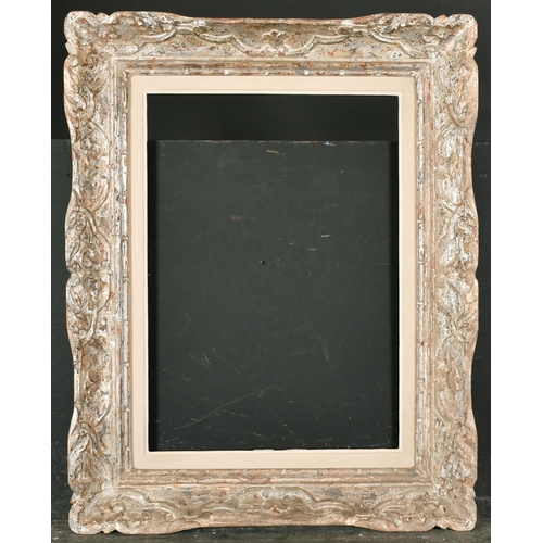 498 - Early 20th Century French School. A Silver Carved Wood Frame, with a painted slip, rebate 18