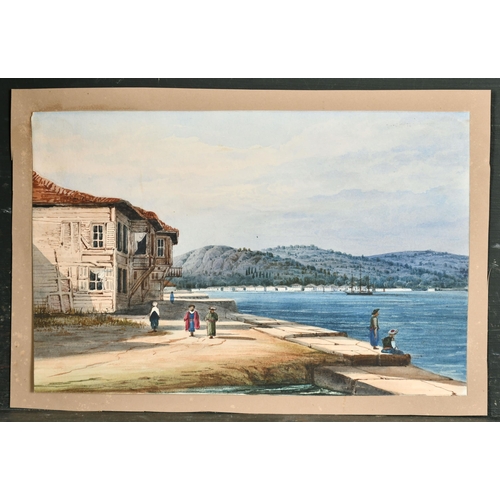 87 - 19th Century English School. A Scene on the Bosphorus, Watercolour, Unframed 5.5