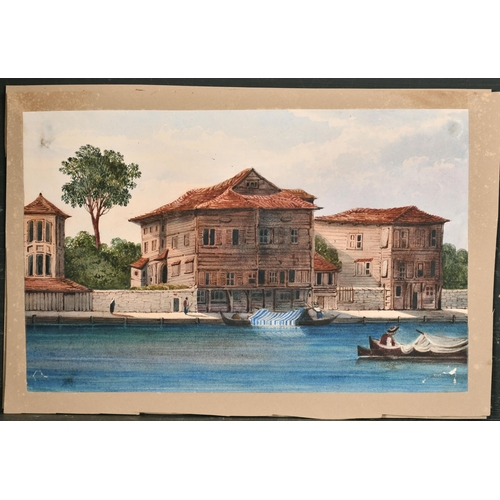 87 - 19th Century English School. A Scene on the Bosphorus, Watercolour, Unframed 5.5