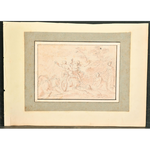 9 - 18th Century European School. Figures on a Chariot, Watercolour and ink, Unframed 5.5