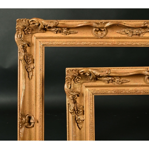 460 - 19th Century English School. A Pair of Gilt Composition Frames, with swept and pierced centres and c... 