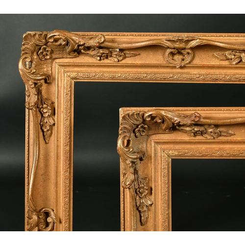 461 - 19th Century English School. A Pair of Gilt Composition Frames, with swept and pierced centres and c... 