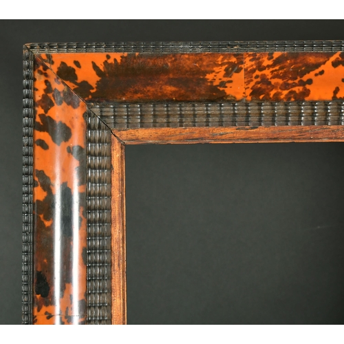 466 - Early 20th Century European School. A Fine Simulated Tortoiseshell and Darkwood Frame, rebate 34