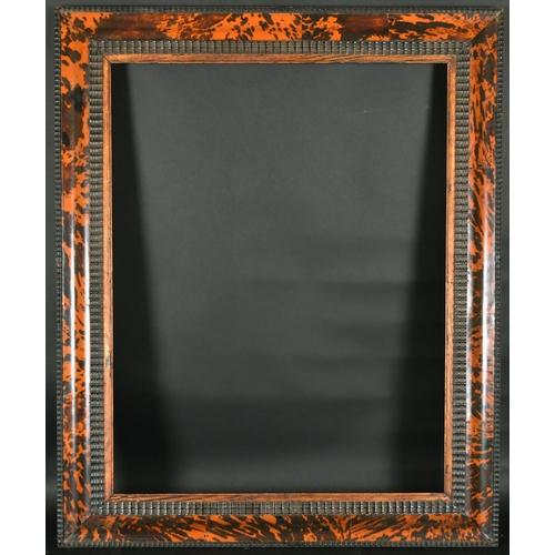 466 - Early 20th Century European School. A Fine Simulated Tortoiseshell and Darkwood Frame, rebate 34