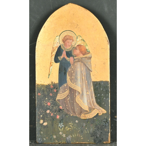 47 - After Fra Angelico (c.1395-1455) Italian. An Angel and a Praying Figure, Oil on gold ground panel, A... 