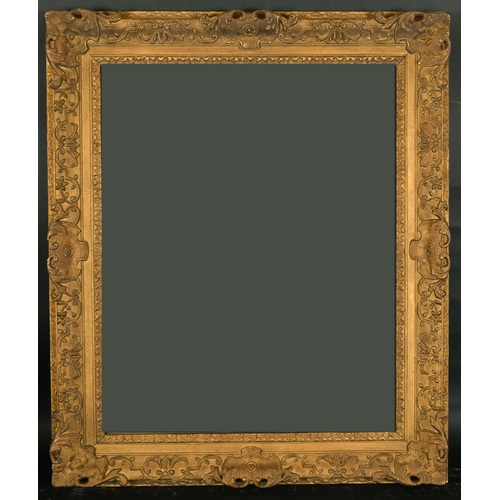 474 - 19th Century English School. A Gilt Composition Frame, with swept and pierced centres and corners, w... 