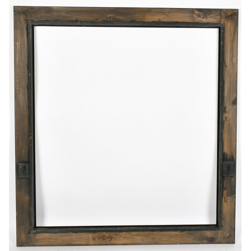 283 - John Davies Framing. A Reproduction Dutch Black Flat Cabinet Frame, rebate 45