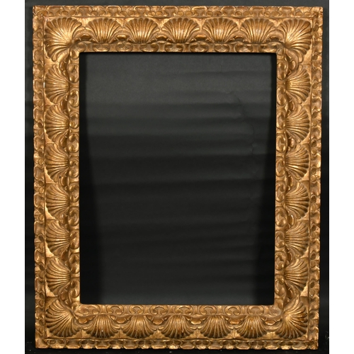 360 - John Davies Framing. A Reproduction Italian Carved Wood Shell Design Frame, rebate 25.5