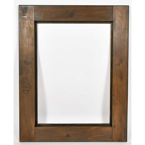 364 - John Davies Framing. A Reproduction Darkwood Reverse Ripple Frame, rebate 25