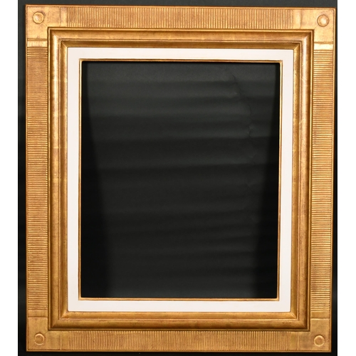 384 - John Davies Framing. A Reproduction Cross Banded Cassetta Frame, with a white and gilt slip, rebate ... 