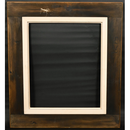 384 - John Davies Framing. A Reproduction Cross Banded Cassetta Frame, with a white and gilt slip, rebate ... 