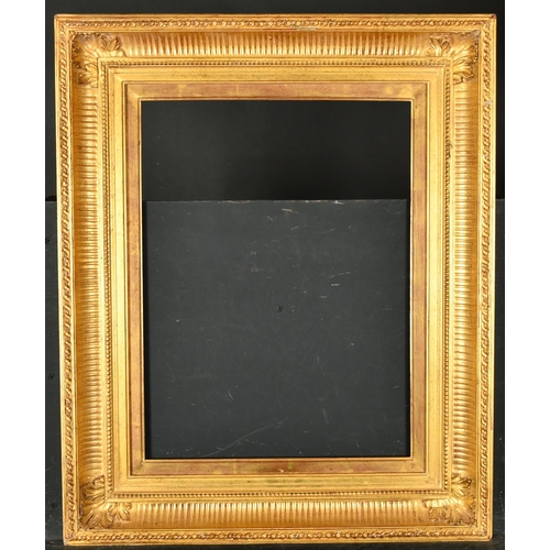 392 - 19th Century European School. A Gilt Composition Reeded Scotia Frame, rebate 20.5