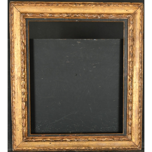 395 - 19th Century Italian School. A Carved Giltwood Cassetta Frame, with a black slip, rebate 19.25