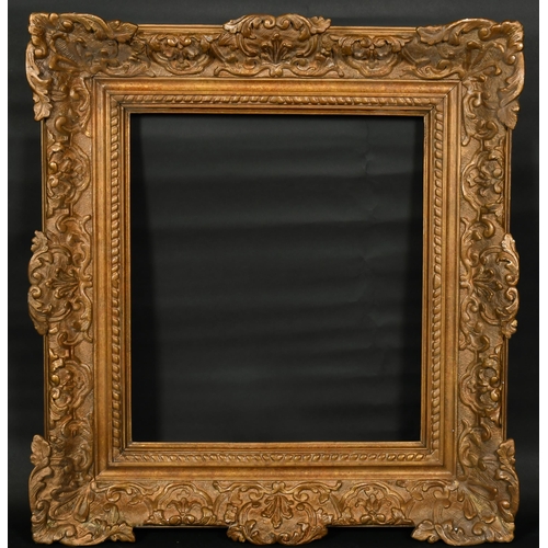 400 - Early 18th Century French School. A Carved Giltwood and Painted Louis XIV Frame, rebate 18.5