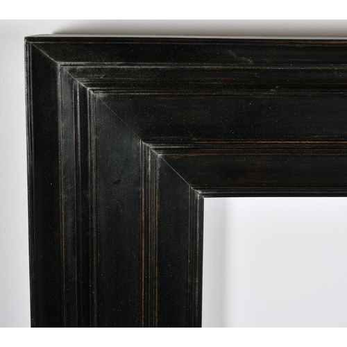 420 - John Davies Framing. A Pair of Reproduction Darkwood Double Flat Cabinet Frames, rebate 7.25