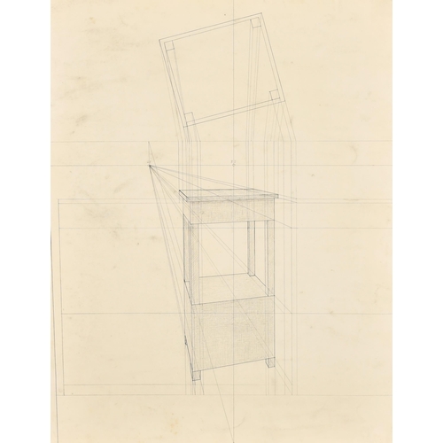 149 - Maj Bring (1880-1971) Swedish. A Design for a piece of Furniture, Ink and pencil, Inscribed Pl.IV an... 