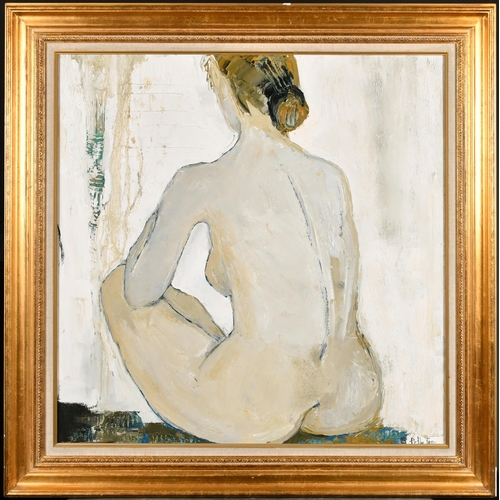 156 - Sylviane Pelletier (1950-   ) French. Study of a Naked Lady, Oil on canvas, Signed, 31.5