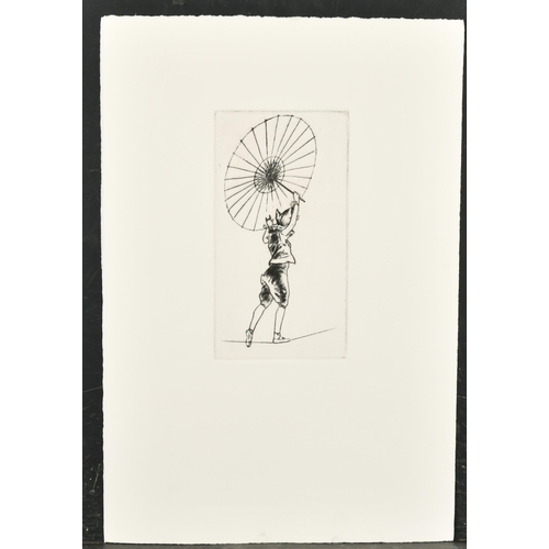 187 - Charles Robinson Sykes (1875-1950) British. 'The Parasol', Etching, Unframed, 7.25