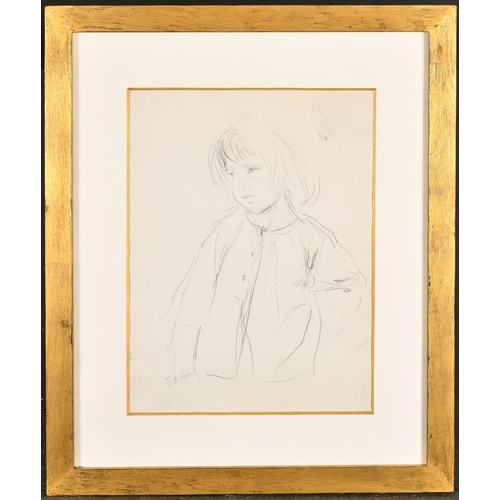 193 - Attributed to Augustus John (1878-1961) British. Study of Caspar John, Pencil, Signed, 14.5