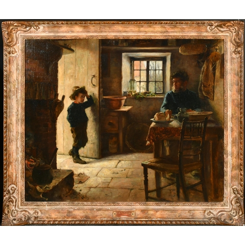 208 - M S Boyd (19th Century) British. Time to Eat, Oil on canvas, Signed and dated 1889, 20