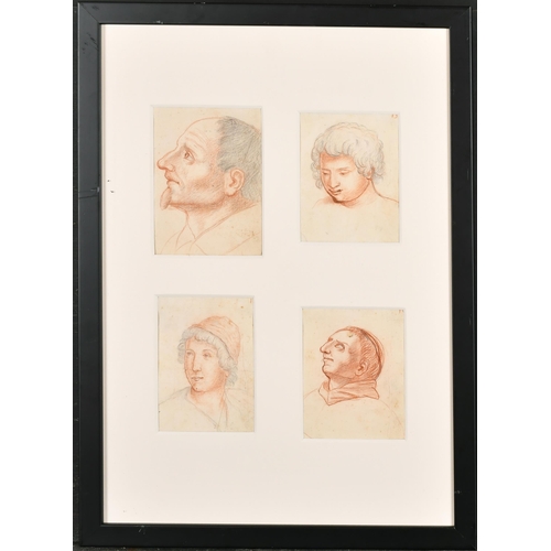 22 - 18th Century Italian School. A Head Study, Sanguine and pencil, 5.25