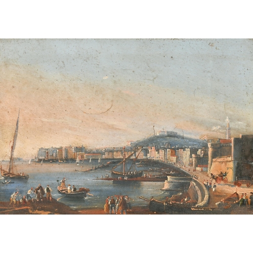 23 - 19th Century Italian School. The Bay of Naples, Oil on paper, 7.5