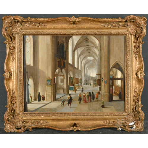 26 - Attributed to Hendrik Van Steenwijk II (c.1580-1640) Dutch. Interior of a Gothic Church, possibly a ... 