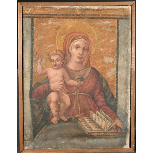 33 - 19th-20th Century Italian School. Madonna and Child, Tempera, 32