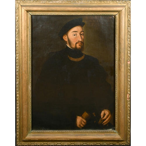 40 - 16th Century Venetian School. Portrait of Bernardo Balbi, Oil on canvas, Inscribed 'Bernardus Balbi/... 