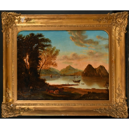 72 - 19th Century English School. A View on The Clyde with Dumbarton Rock and Castle in the distance, Oil... 