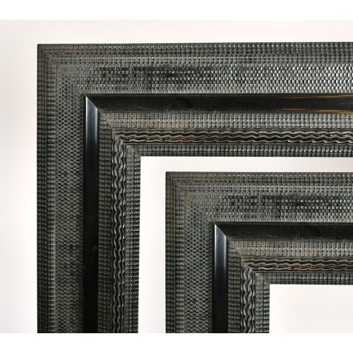 274 - John Davies Framing. A Fine Pair of Reproduction Dutch Black Ripple Frames, rebate 60