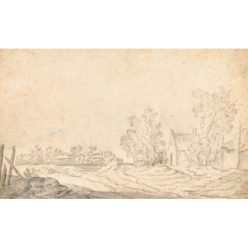 10 - Attributed to Cornelis Symonsz van der Schalcke (1611-1671) Dutch. A Village Scene, Pencil and wash,... 