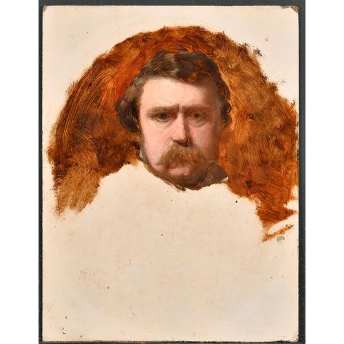 115 - Circle of James Hayllar (1829-1920) British. Head of a Man, Oil sketch on board, Unframed 12.25