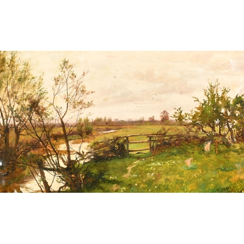 119 - William Greaves (1852-1938) British. A Tranquil River Landscape, Oil on canvas, Signed, 12