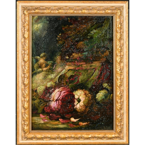 150 - Louis Silas (19th-20th Century) French. Still Life of Flowers, Oil on panel, Signed, 16.5