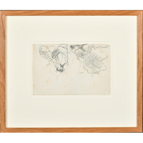 173 - Harry Becker (1865-1928) British. Sketch of Hens, Pencil, 5.25