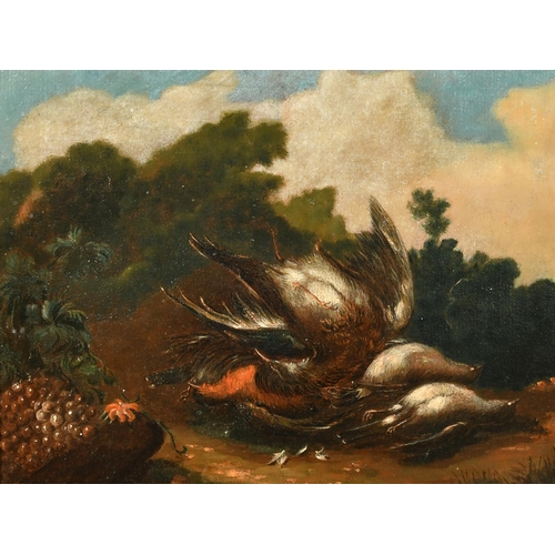 19 - 18th Century Italian School, Still Life with Dead Birds, Oil on canvas, 13.5