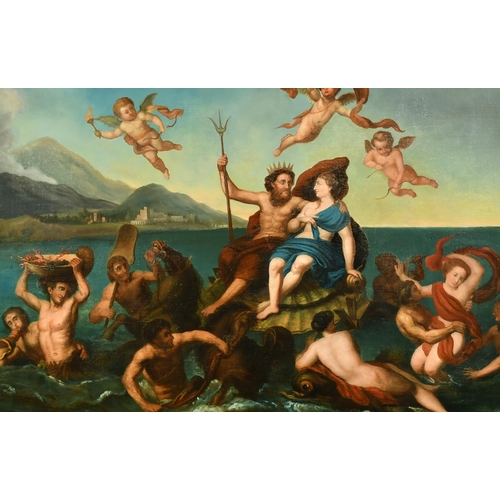 22 - Circle of Paolo de Matteis (1662-1728) Italian. The Triumph of Neptune and Amphitrite, Oil on canvas... 