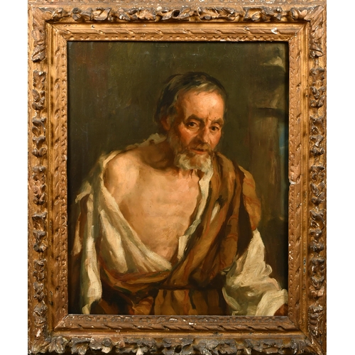 32 - Manner of Giovanni Battista Beinaschi (1636-1688) Italian. A Bearded Figure, Oil on canvas, In a fin... 