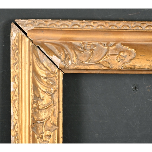 390 - 17th Century English School. A Carved Giltwood Lely Panel Reverse Profile Frame, rebate 12