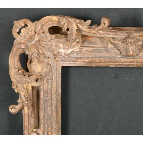 392 - 18th Century French School. A Fine Carved Giltwood Frame, with swept and pierced corners, rebate 11