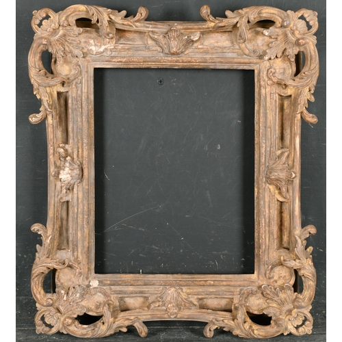 392 - 18th Century French School. A Fine Carved Giltwood Frame, with swept and pierced corners, rebate 11