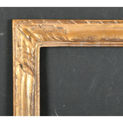 393 - 17th Century English School. A Carved Giltwood Lely Panel Reverse Profile Frame, rebate 10.75