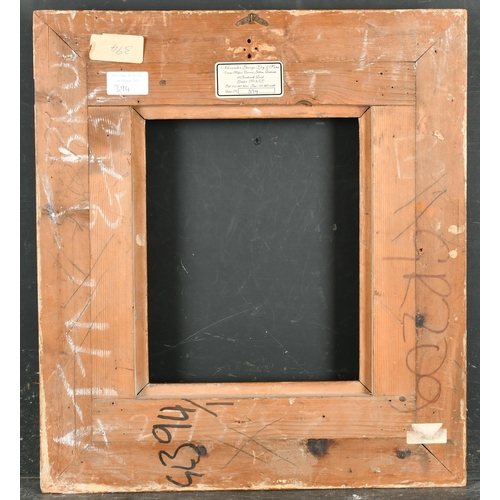 394 - 19th Century Italian School. A Carved Giltwood Reverse Profile Bolognese Frame, rebate 10.5